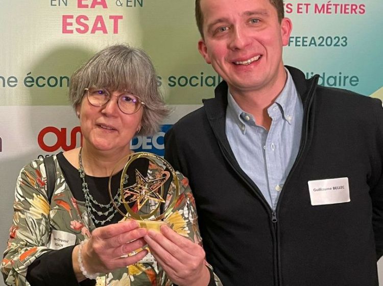 Anne-Chrystel et Guillaume aux Trophées Femmes en EA et en ESAT