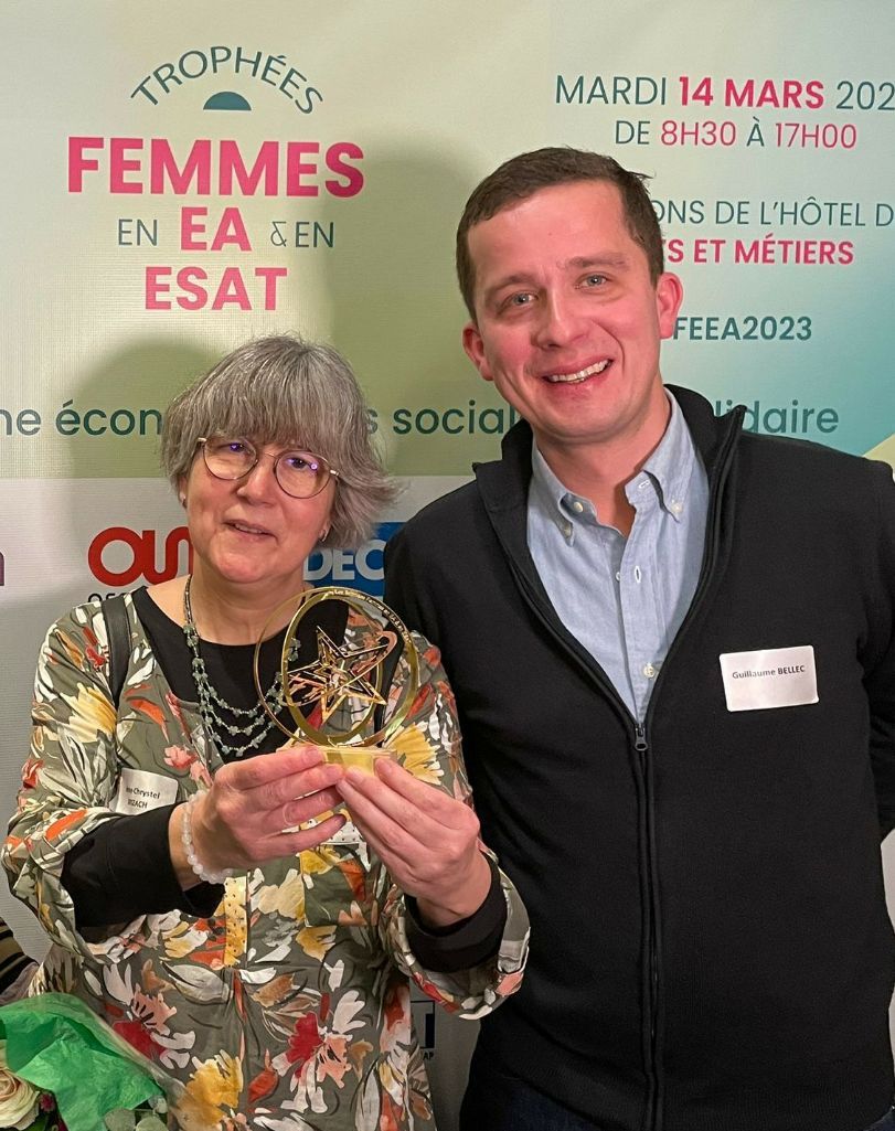 Anne-Chrystel et Guillaume aux Trophées Femmes en EA et en ESAT